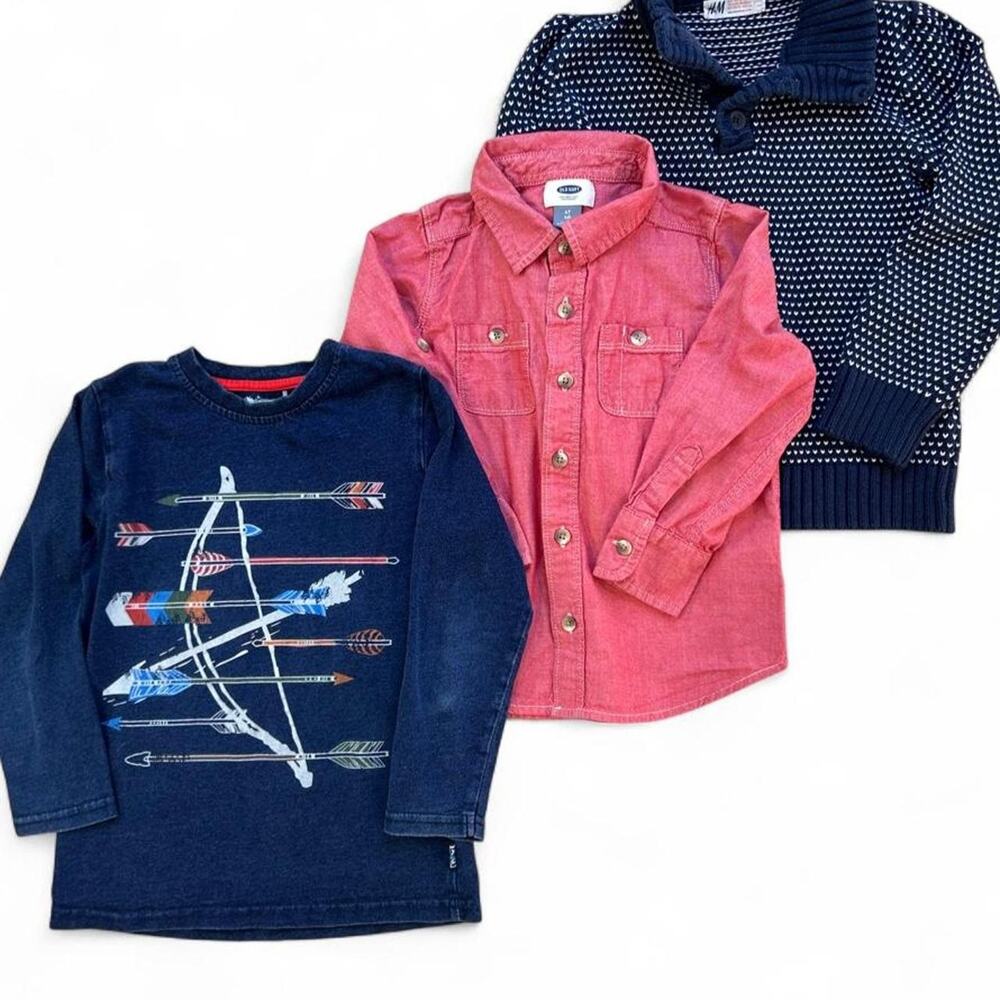 Boys shirt bundle, size 4T, Deux par Douse, H&M, Old Navy